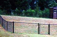 Chain link fencing