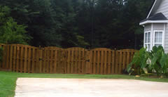 wood privacy fence