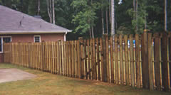 wood privacy fence