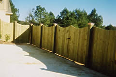 wood privacy fence