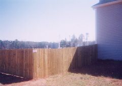 wood privacy fence